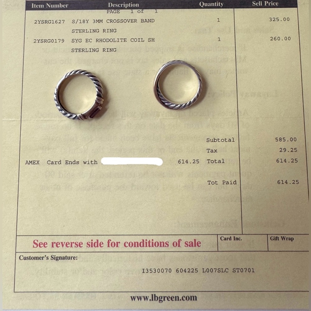 Two David Yurman Rings - Picture 2 of 16